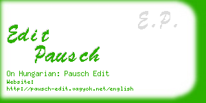 edit pausch business card